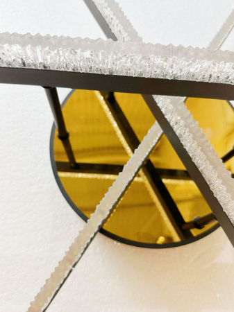 Plafonieră LED WG5131/3 GD, 72W, Metal Auriu & Acril, Diametru 60 cm, Telecomandă, 3 Temperaturi de Lumină [5]