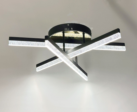 APLICE SI PLAFONIERE - Plafonieră LED WG5131/3 GD, 72W, Metal Auriu & Acril, Diametru 60 cm, Telecomandă, 3 Temperaturi de Lumină