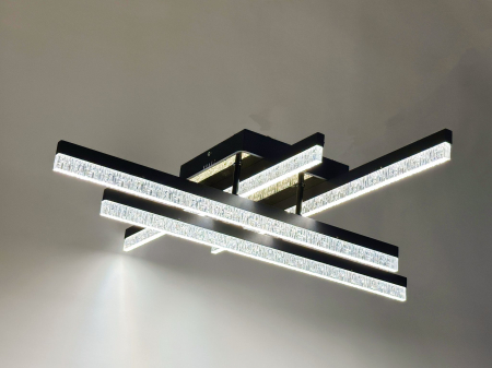 APLICE SI PLAFONIERE - Plafonieră LED WG5131/4 GD, 96W, Auriu, Telecomandă, 3 Tipuri de Lumină, Design Modern