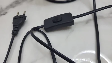 Veioză BDXT 8002, cilindrică, alb/bej, E27, textil [3]