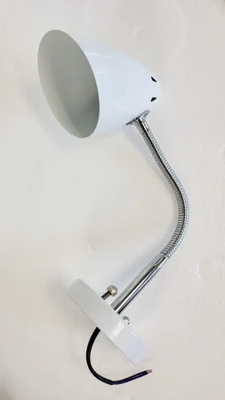 VEIOZE SI LAMPADARE - Veioză de perete 4710, cu braț flexibil, E27, alb/negru