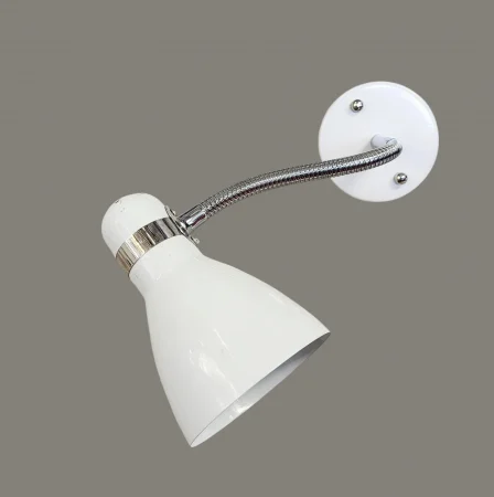 Veioză de perete 4714, braț flexibil, E27, alb/negru [1]