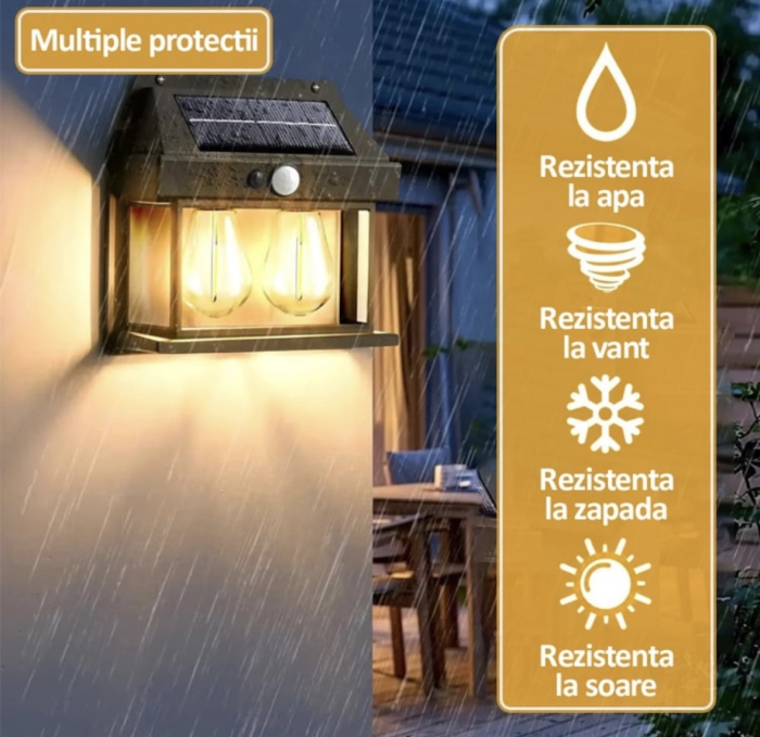 Lampa solara cu 2 becuri [7]