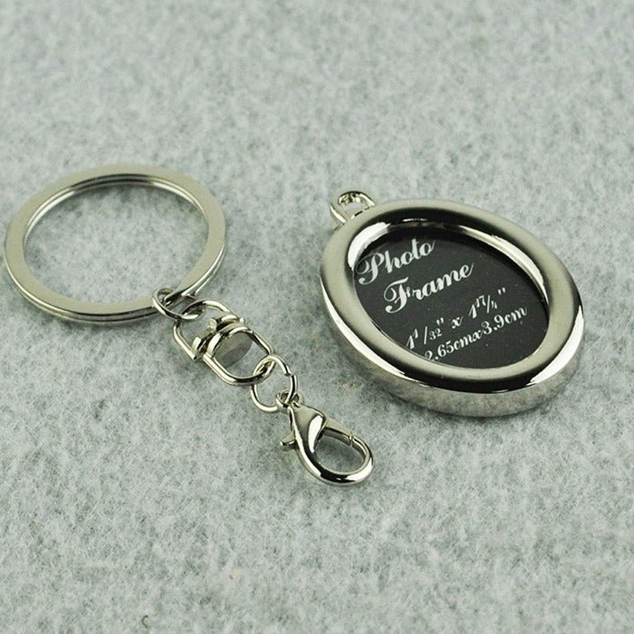 Breloc metalic insertie foto oval [2]