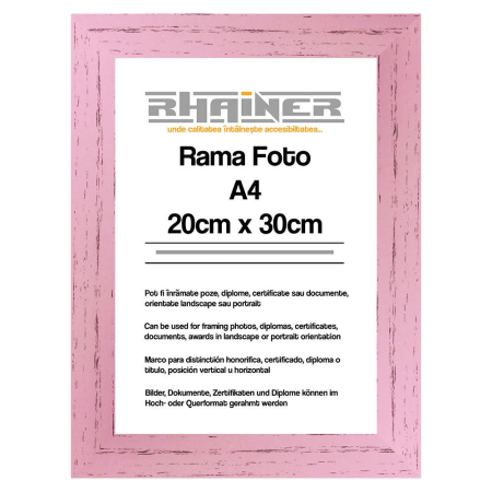 Rame Foto - Ramă foto Leon roz A4