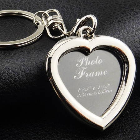 Accesorii metalice - Breloc metalic insertie foto inima