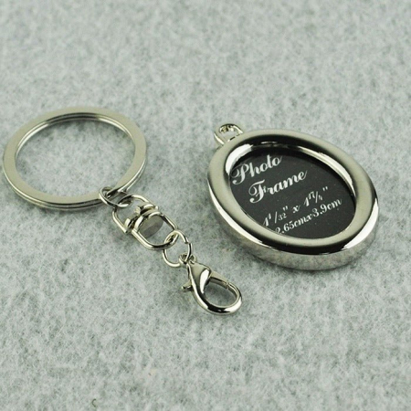 Breloc metalic insertie foto oval [1]
