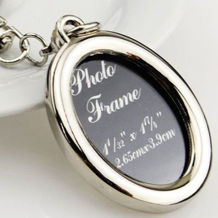 Accesorii metalice - Breloc metalic insertie foto oval