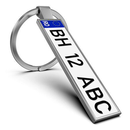 Insigne metalice - Breloc numar auto