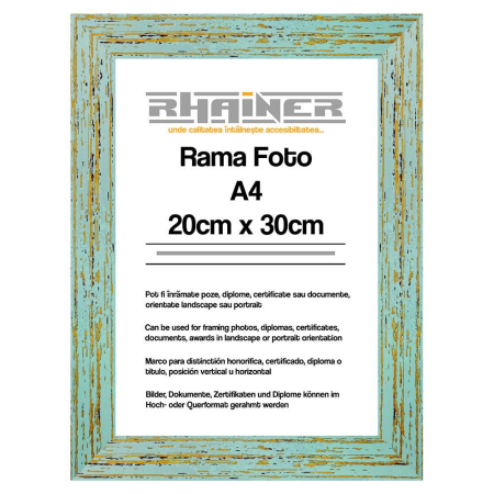 Rame Foto - Rama foto Leon albastru deschis A4