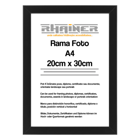 Rame Foto - Rama foto Madrid negru A4