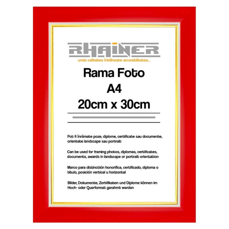 Rame Foto - Ramă foto Madrid roșu și auriu A4