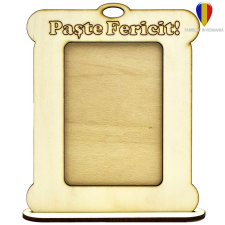 Paște - Rama foto PASTE FERICIT lemn 13x9