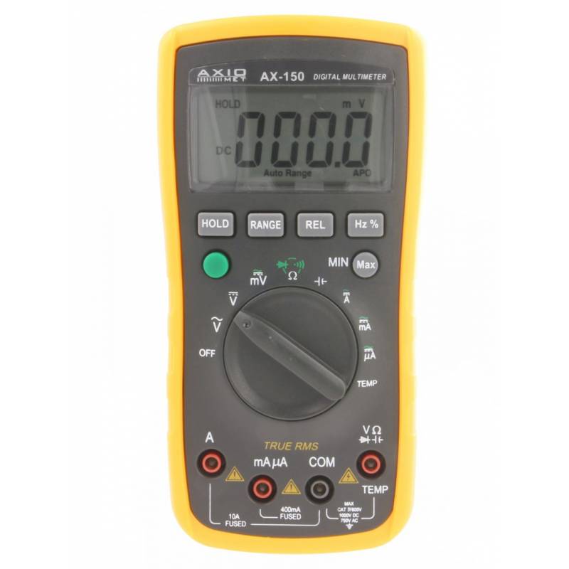 Instrumente de masura si control - multimetru digital, AXIOMET, AX-150, 0.1...400mV-1kV, 0.4mA-10A