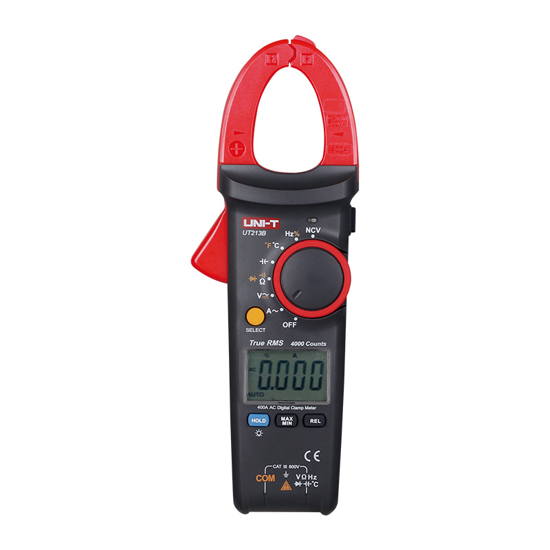 Cleste ampermetric UNI-T UT213A, 4A, 40A, 400A, LCD (4000), măsurare in suguranta în spații înguste [1]