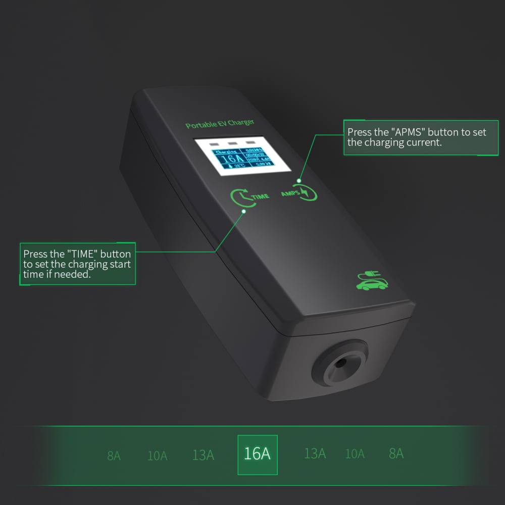 Stație Încărcare masini electrice 11 kW, 7 kW, 3.5 kW, Control Putere, Type 2, 3 Faze, 16A, Mufă CEE [8]