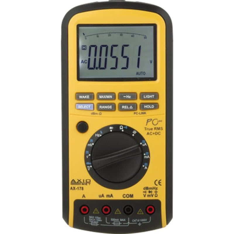 multimetru digital, AXIOMET, AX-178, 0.001...50mV-1kV, 10nA...500µA-10A [1]