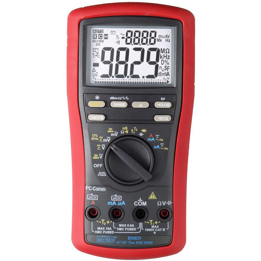 multimetru digital, BRYMEN, BM829, 0.01...60mV-0.9999kV, 0.1...600µA-10A [1]
