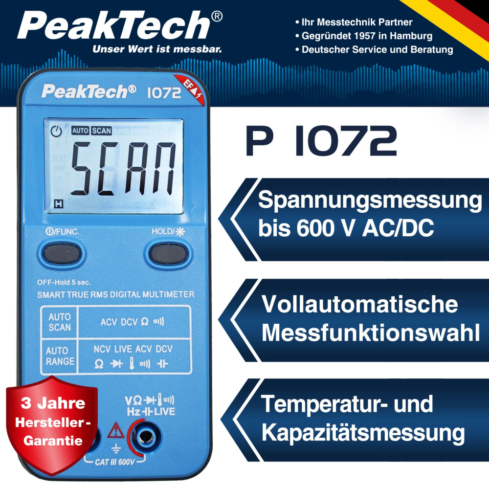 Multimetru digital PEAKTECH P 1072   600V [3]
