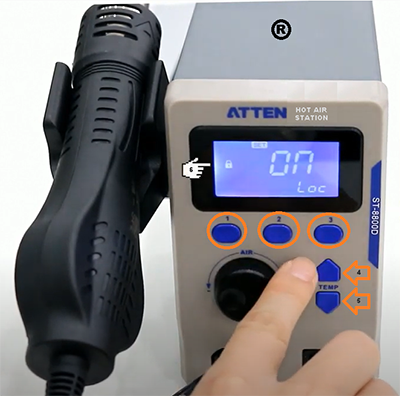 Stație de aer cald ATTEN ST-8800D,  control digital, cu butoane [2]