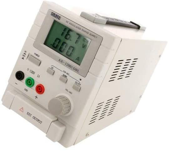 Sursa de alimentare, AXIOMET, AX-12001DBL, LCD, 1 canale, pentru cercetare și dezvoltare, Setare tensiune cu buton rotativ [1]