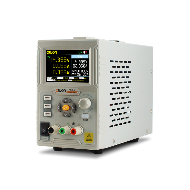 Sursa de alimentare, OWON, P4305, LCD TFT 3,7", 1 canale, pentru experimente de fizică și inginerie electrică,  [3]