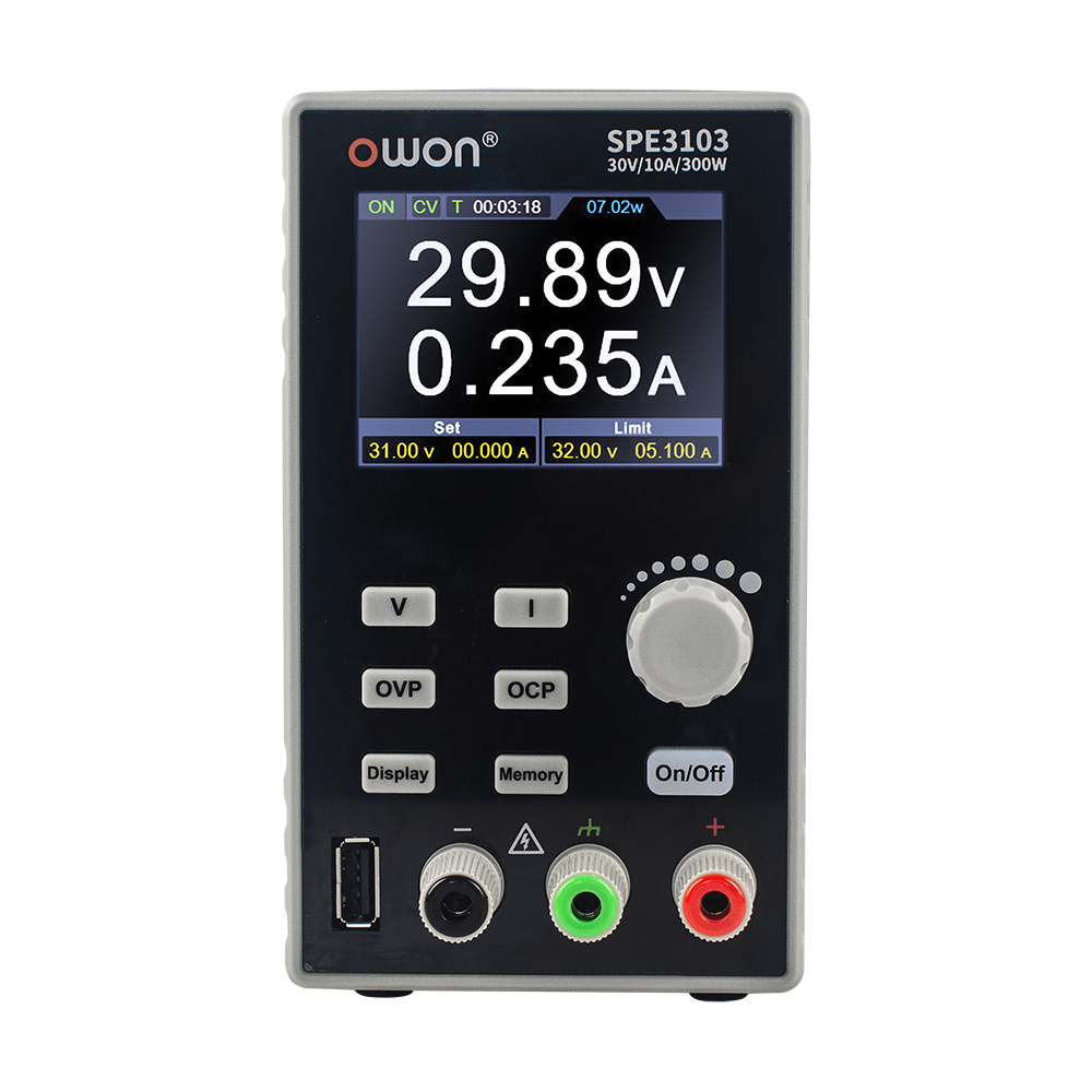 Sursa de alimentare, OWON, SPE3103, LCD 2,8", 1 canale, pentru proiecte DIY și hobby, [2]