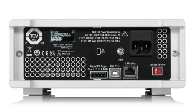 Sursa de alimentare, ROHDE & SCHWARZ, NGE103B, colour, LCD TFT 3,5", 3 canale, pentru cercetare și dezvoltare,  [2]