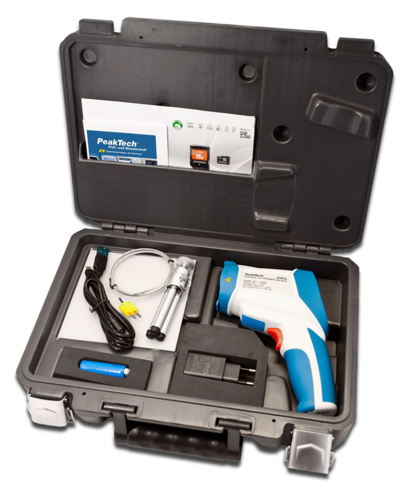 Termometru PEAKTECH PKT-P4955,  baterie reîncărcabilă Li-Ion 3,7V 1400mAh x1, Termometru cu infraroșu [6]