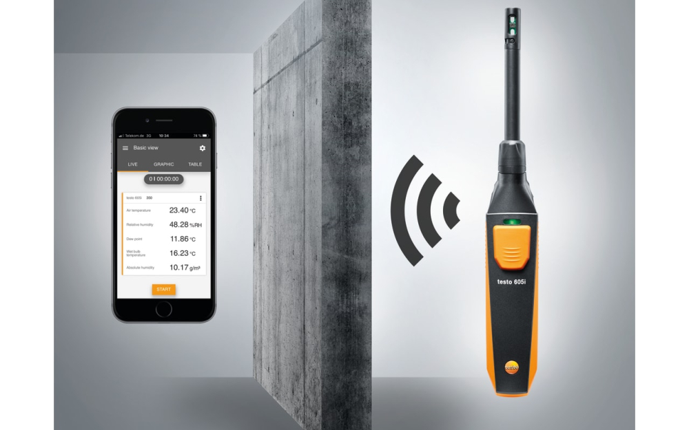 Termometru TESTO TESTO605I, 243x30x24mm baterie LR03 AAA 1,5V x3, termo-higrometru [5]