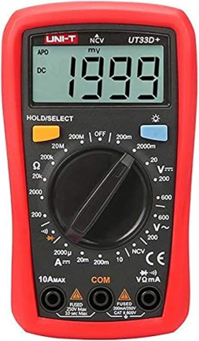 Instrumente de masura si control - multimetru digital, UNI-T, UT33D+, 200mV-0.6kV, 2mA-10A