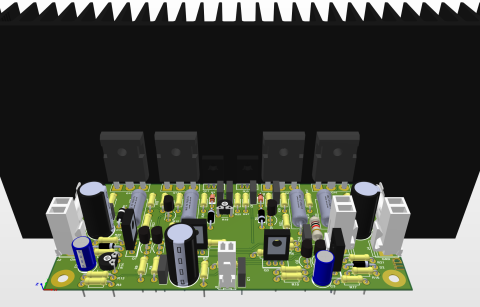 Audio - Amplificator 150W/8Ω cu etaj final MOSFET - kit de asamblat