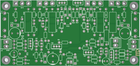 Audio - Amplificator 150W/8Ω cu etaj final MOSFET - placa de circuit