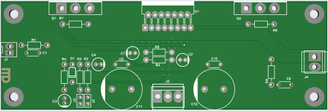 Audio - Amplificator cu TDA7294 si tranzistoare - placa de circuit