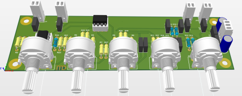 Audio - Corector de ton cu 3 benzi - kit de asamblat