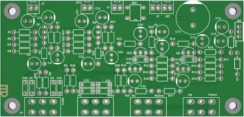 Audio - Corector de ton - placa de circuit