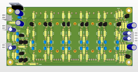 Audio - Egalizator audio pe 5 benzi de frecvență cu componente discrete