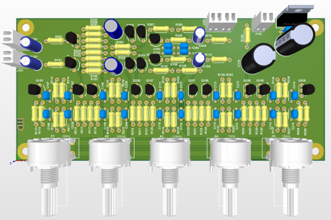 Audio - Egalizator audio pe 5 benzi de frecvență cu componente discrete