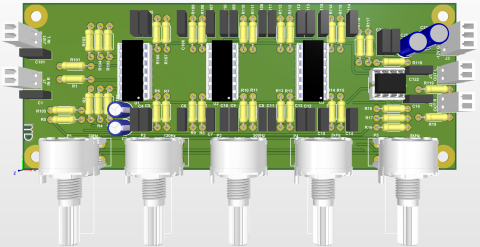 Audio - Egalizator cu 5 benzi cu amplificatoare operationale