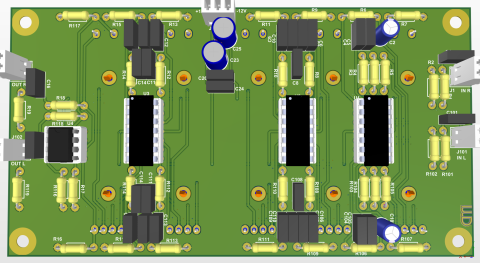 Audio - Egalizator cu 5 benzi cu amplificatoare operationale