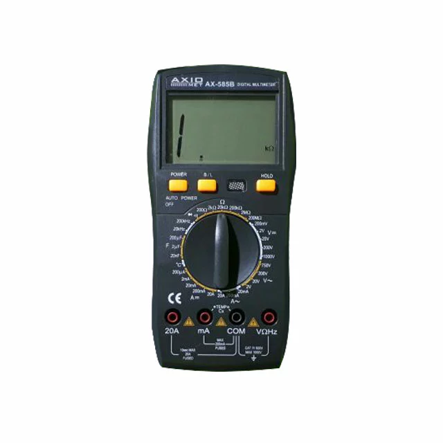 Instrumente de masura si control - multimetru digital, AXIOMET, AX-105, 0.1...400mV-0.6kV, 0.1...400µA-10A