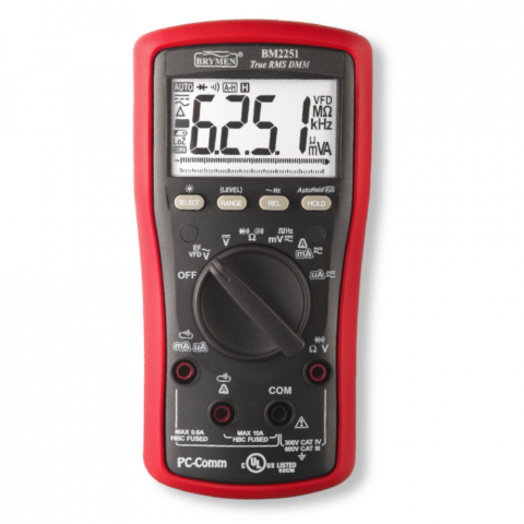 Instrumente de masura si control - multimetru digital, BRYMEN, BM2251, 60mV-0.6kV, 600µA-10A