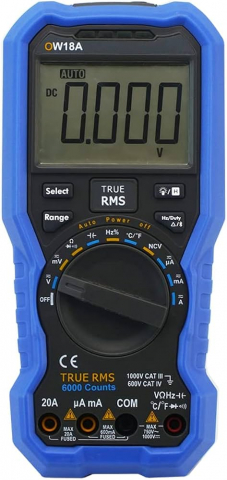 Instrumente de masura si control - multimetru digital, OWON, OW18A, 600mV-1kV, 600µA-20A