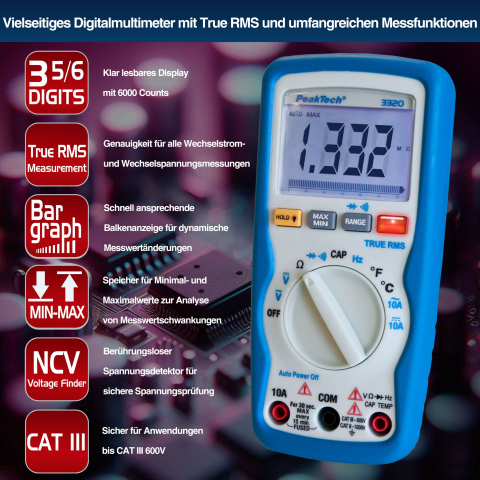 Multimetru digital PEAKTECH P 3320  10A 1kV [4]