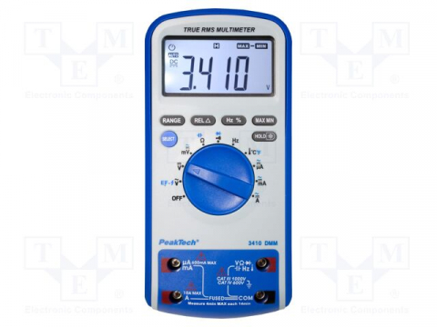 Instrumente de masura si control - multimetru digital, PEAKTECH, PKT-P3410, 600mV-1kV, 600µA-10A