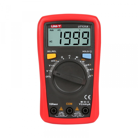 Instrumente de masura si control - multimetru digital, UNI-T, UT131D, 0.1...200mV-0.25kV, 0.1µA...2mA-10A