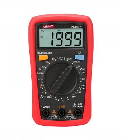 Instrumente de masura si control - multimetru digital, UNI-T, UT33B+, 200mV-0.6kV, 0.2mA-10A