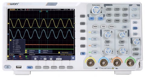 Osciloscoape - osciloscop digital 60mhz, 2 canale, 1gs/s, touchscreen color, xds3062a/b