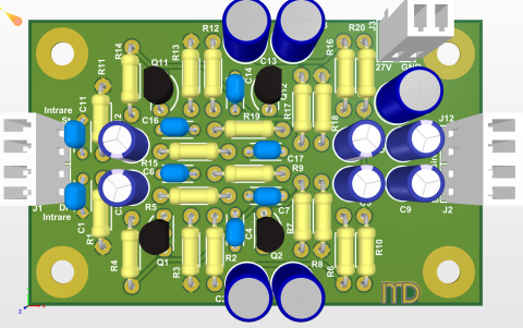 Audio - Preamplificator RIAA (pentru doza de pick-up) - kit de asamblat