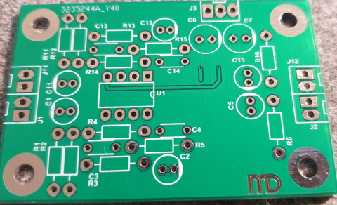 Audio - Preamplificator RIAA (pentru doza de pick-up) - placa de circuit